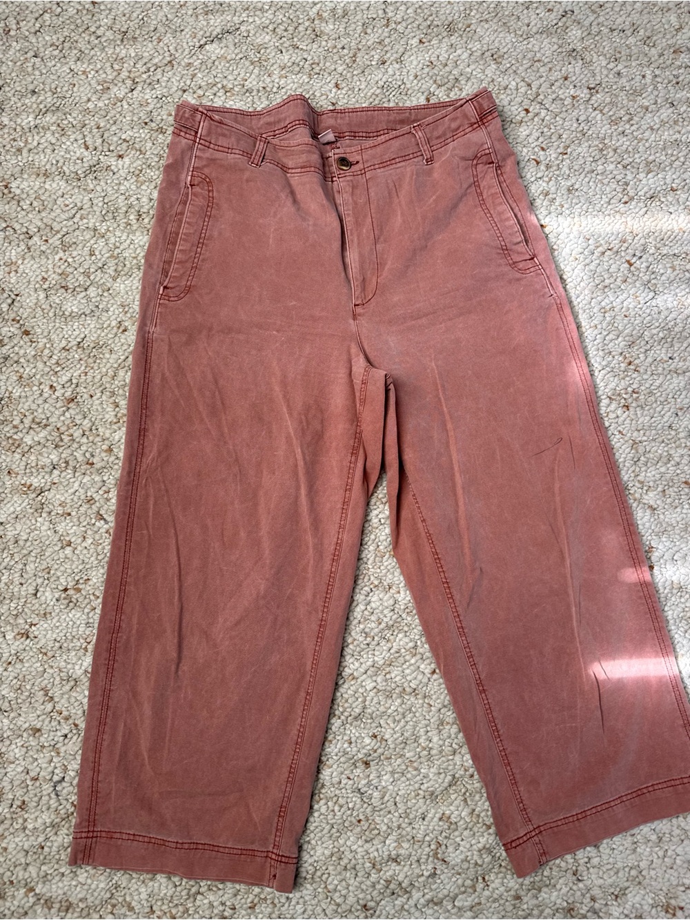 Old Navy Red Wide Leg Pant